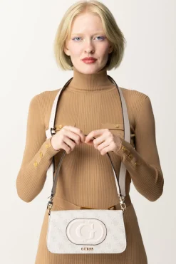 Guess Borsa a Spalla Mietta con TracollaDOVE LOGO/STONE