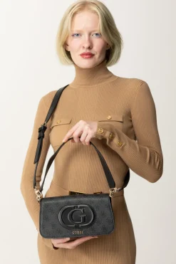 Guess Borsa a Spalla Mietta con TracollaCOAL LOGO/BLACK