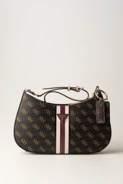 Guess Borsa a Spalla Noelle Top ZipBROWN LOGO