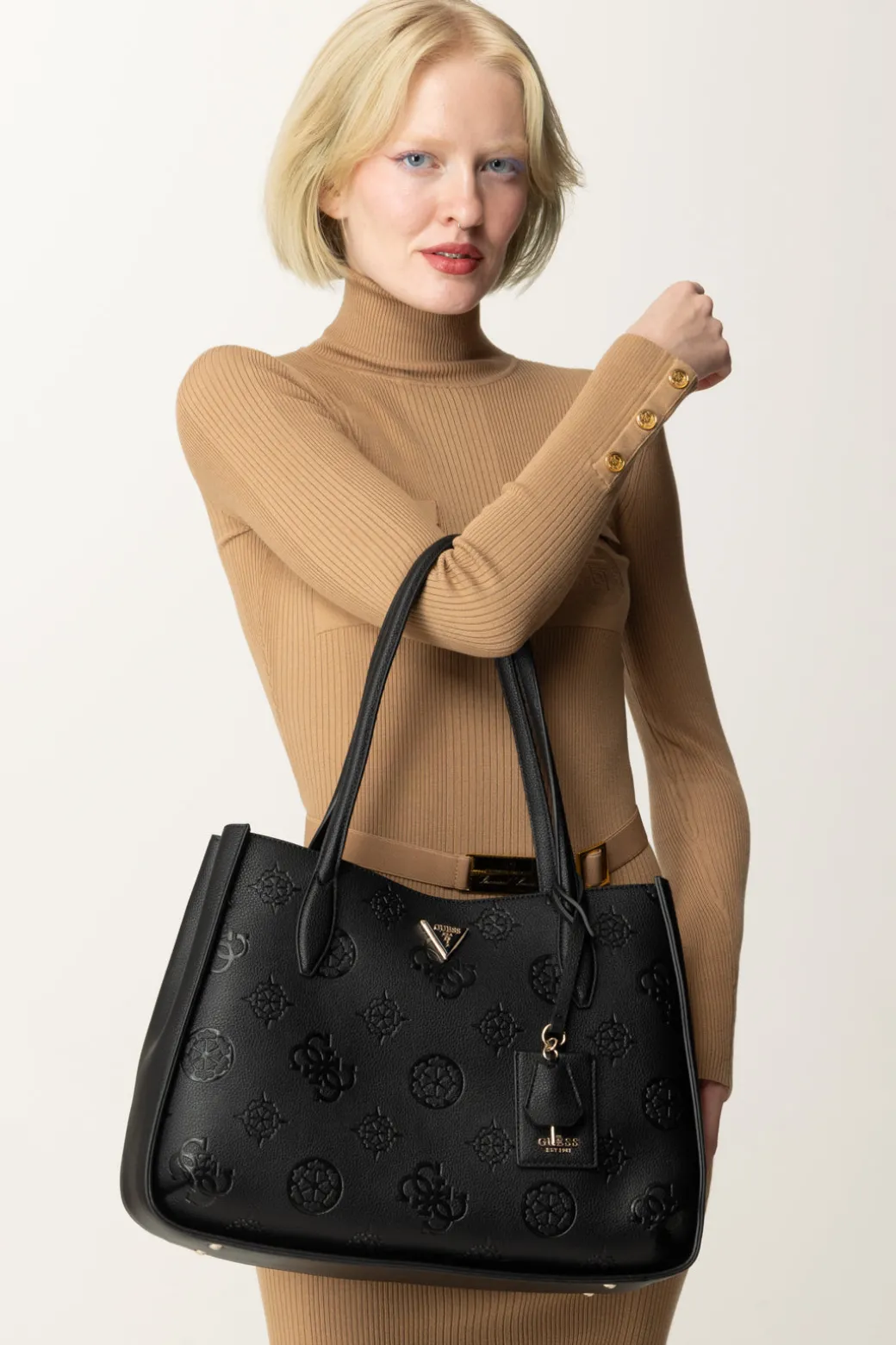 Guess Borsa Shopper KeandraBLACK LOGO