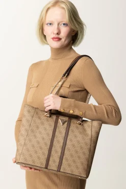 Guess Borsa Shopper NoreenLATTE LOGO/BROWN
