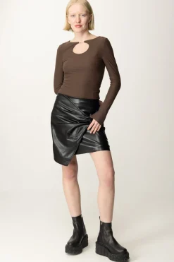 Guess Maglia Amira con Accessorio LogoDARK COFFEE