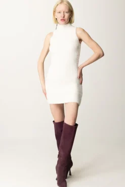 Guess Mini Abito In Maglia SmanicatoDOVE WHITE