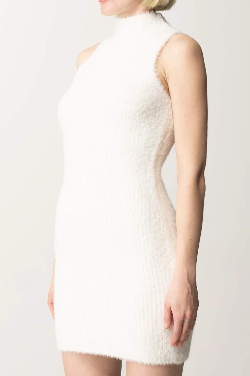 Guess Mini Abito In Maglia SmanicatoDOVE WHITE