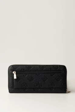 Guess Portafoglio Medium Cresidia con Logo PeoniaBLACK