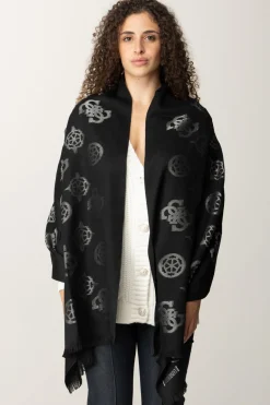 Guess Sciarpa Grande Stampa LogoBLACK