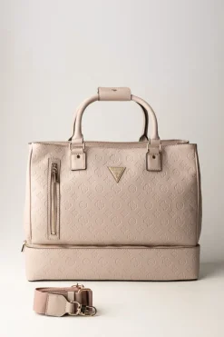 Guess Shopper Tote Wilder con Zip Sul FondoROSEWOOD