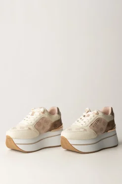 Guess Sneakers con Inserti Logati e PlatformMAUVE