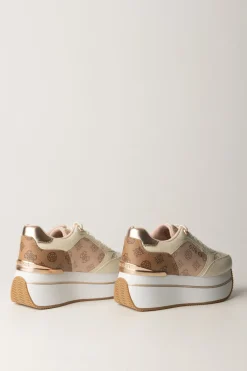 Guess Sneakers con Inserti Logati e PlatformMAUVE