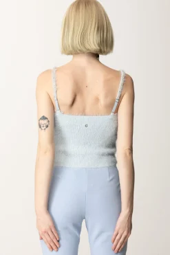 Guess Top Crop Keyla con Bretelle StrassSKY HIGH