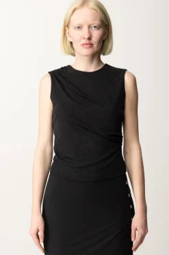 Guess Top Elis con DrappeggioJET BLACK A996