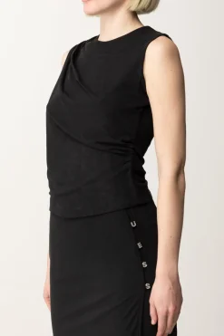 Guess Top Elis con DrappeggioJET BLACK A996