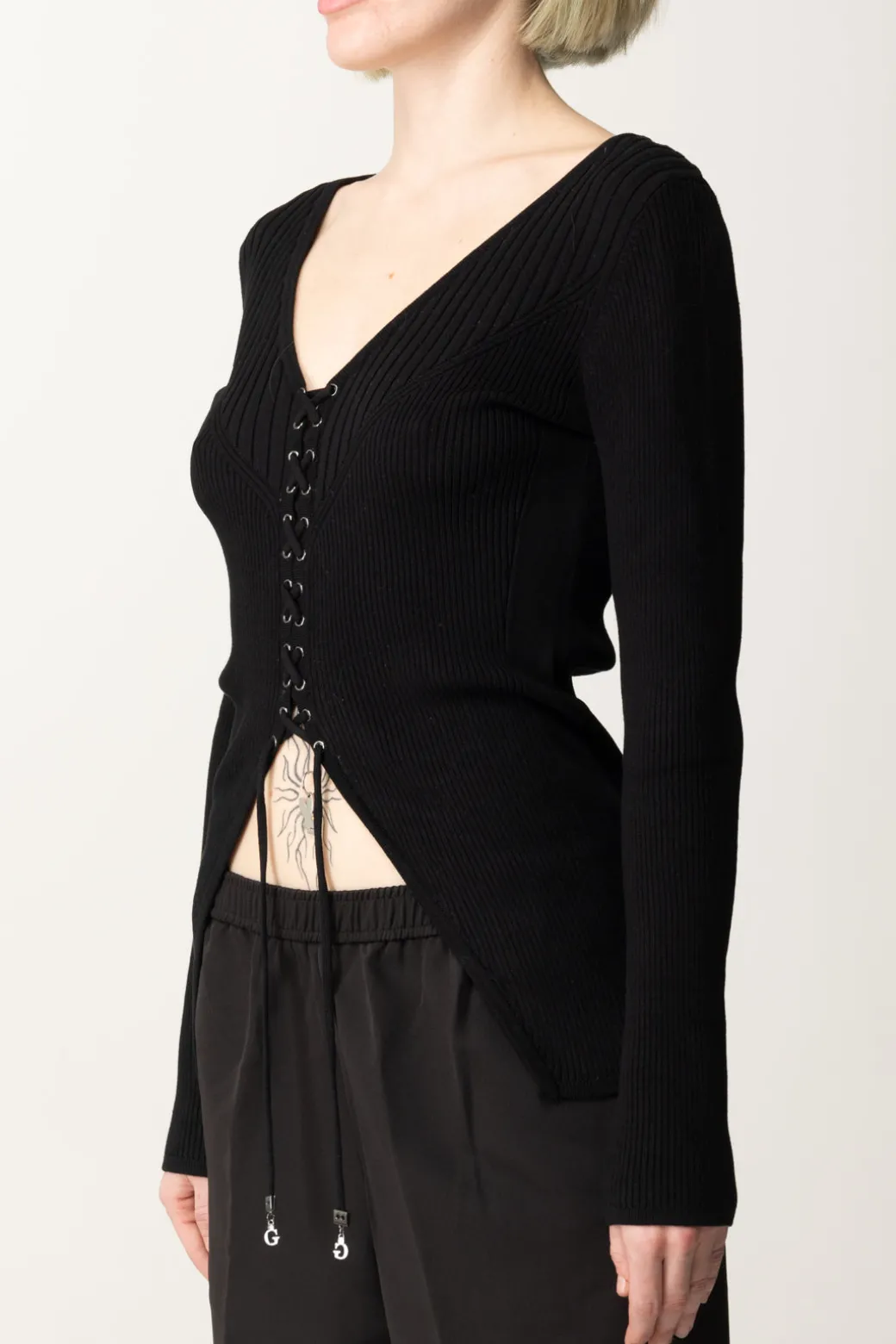 Guess Top Selene a CorsettoJET BLACK A996