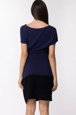 Jucca Abito Bicolor con Nodo LateraleBLU/NERO