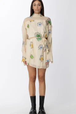 Just Cavalli Abito a Fantasia con FusciaccaIVORY