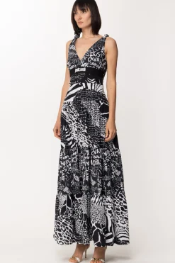 Just Cavalli Abito Lungo MultipatternBLACK