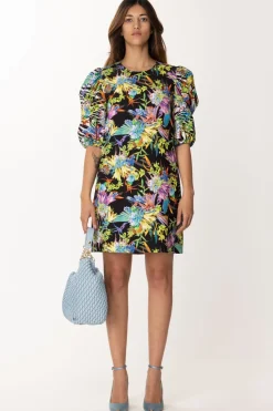 Just Cavalli Abito Stampa FlorealeBLACK