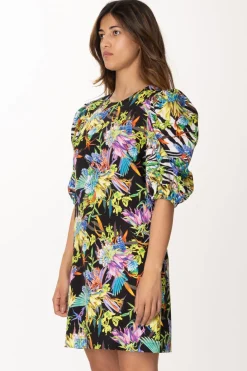 Just Cavalli Abito Stampa FlorealeBLACK
