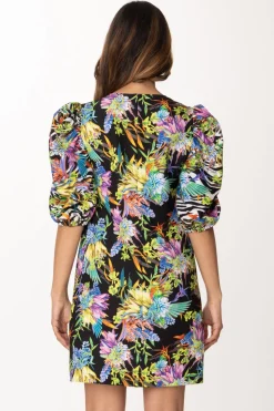 Just Cavalli Abito Stampa FlorealeBLACK