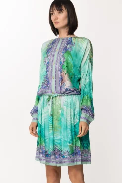 Just Cavalli Camicia con Stampa Floreale a ContrastoNEPTUNE GREEN