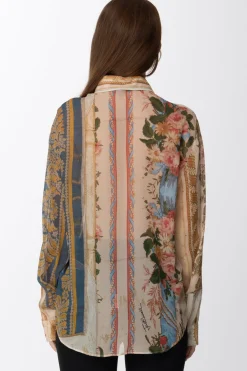 Just Cavalli Camicia con Stampa FlorealeNUDE