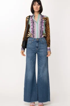 Just Cavalli Camicia con Doppia StampaNEPTUNE GREEN