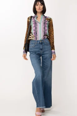 Just Cavalli Camicia con Doppia StampaNEPTUNE GREEN