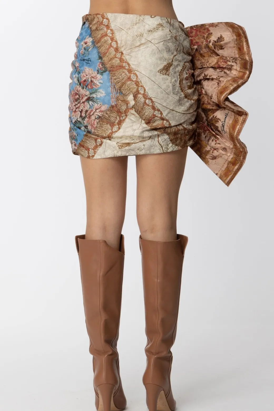 Just Cavalli Gonna Corta Arricciata con Maxi RoucheNATURAL