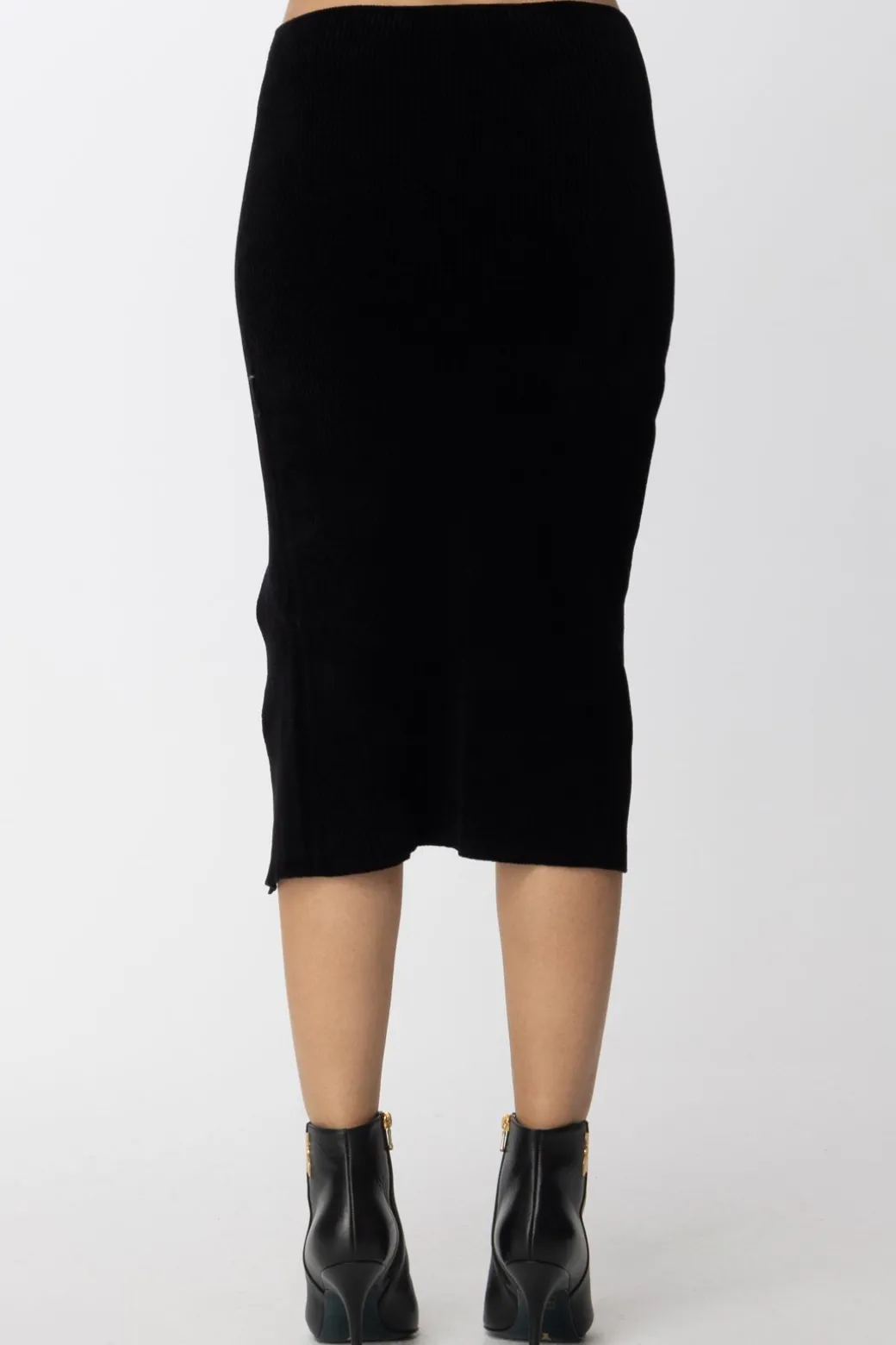 Just Cavalli Gonna Longuette Asimmetrica In MagliaBLACK