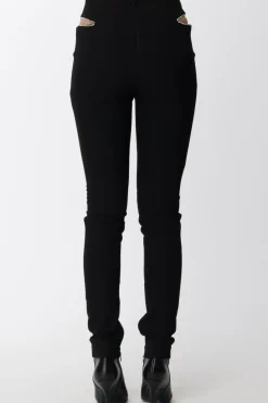 Just Cavalli Pantaloni con Cut-out e StrassBLACK