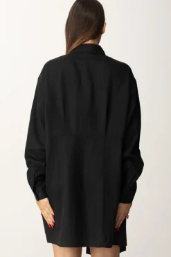 Karl Lagerfeld Abito Camicia In Jeans AsimmetricoBLACK