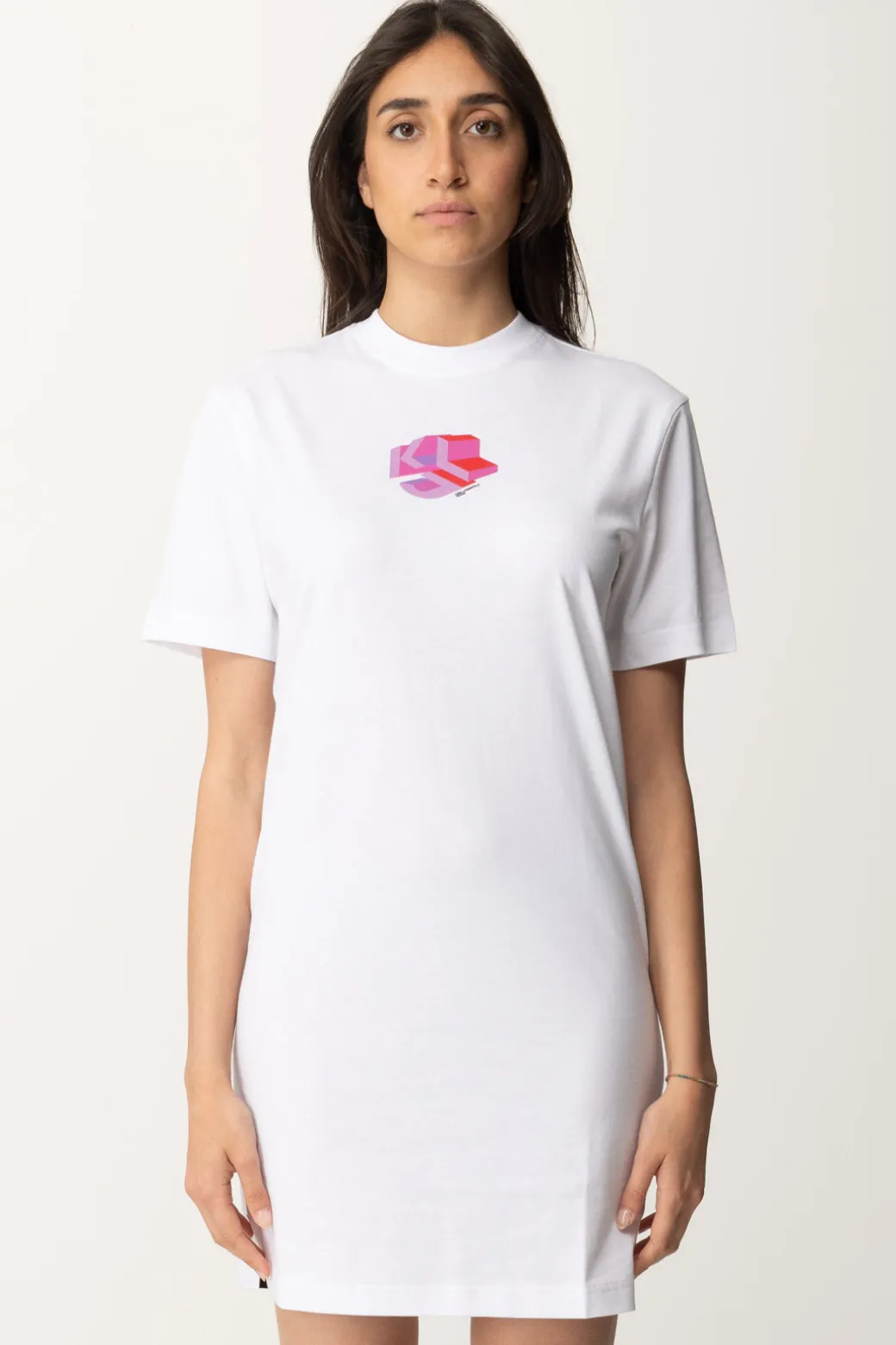 Karl Lagerfeld Abito T-shirt con StampaWHITE