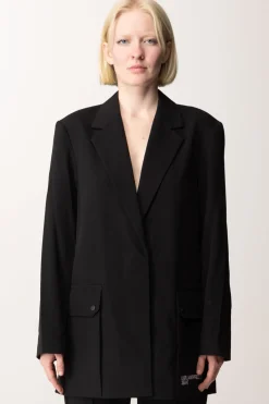 Karl Lagerfeld Blazer Minimalista Oversize con LogoBLACK