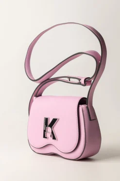 Karl Lagerfeld Borsa a Tracolla Compatta con Logo MetallicoMOONLITE MAUVE