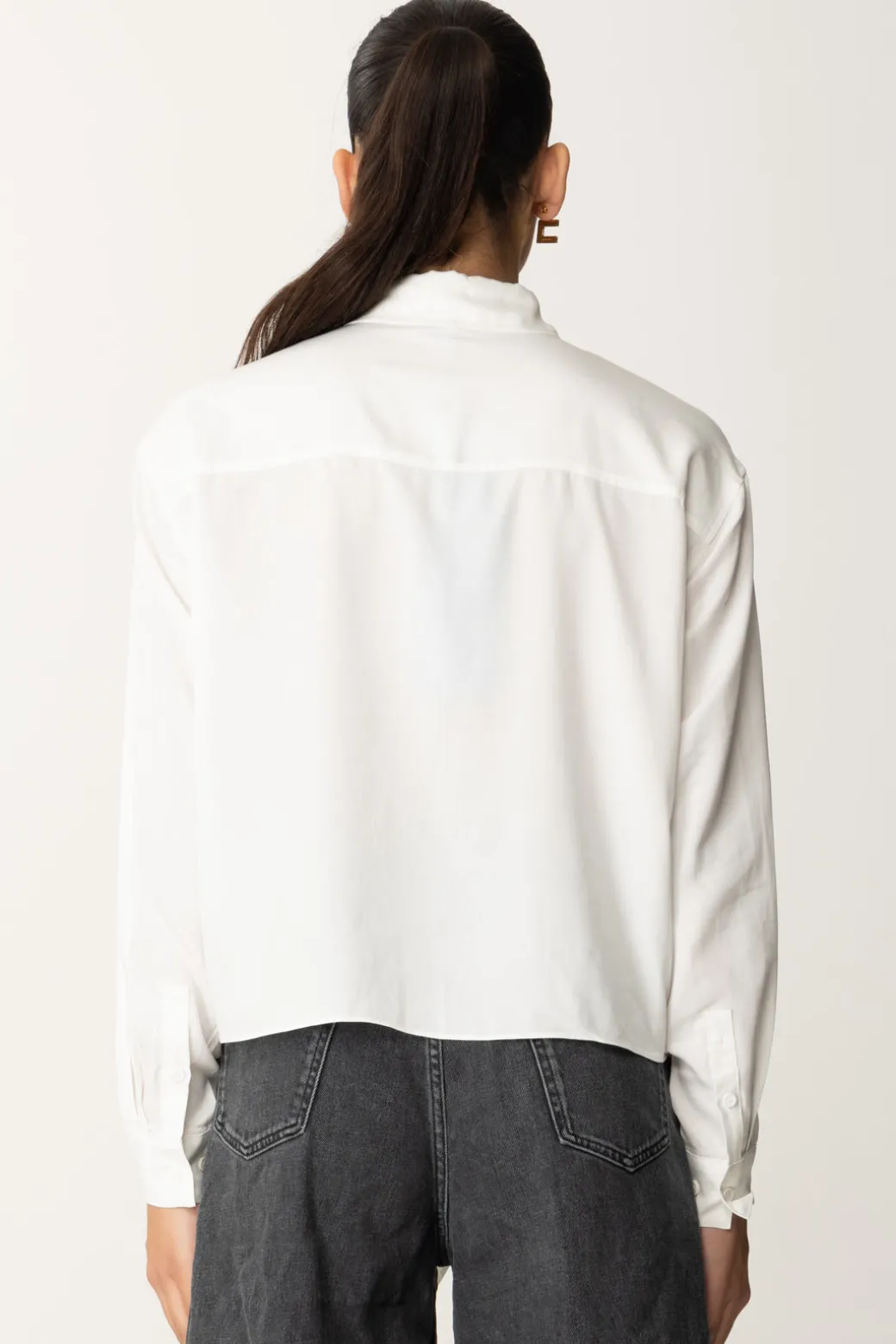 Karl Lagerfeld Camicia con Nodo FrontaleWHITE