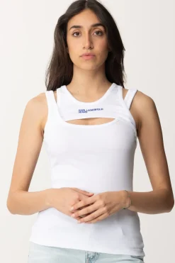 Karl Lagerfeld Canotta a CostineWHITE