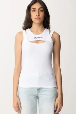 Karl Lagerfeld Canotta a CostineWHITE