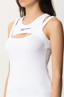 Karl Lagerfeld Canotta a CostineWHITE