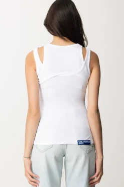 Karl Lagerfeld Canotta a CostineWHITE
