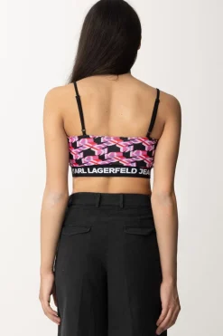 Karl Lagerfeld Crop Top MonogramPINK MONOGRAM AOP