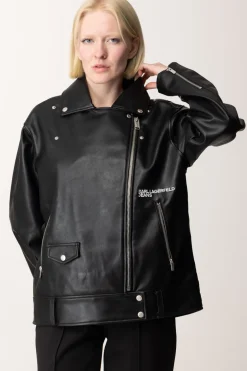 Karl Lagerfeld Giacca Biker con LogoBLACK
