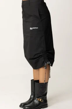 Karl Lagerfeld Gonna Utility con Lacci LogatiBLACK