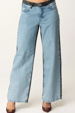 Karl Lagerfeld Jeans a ContrastoWASHED LIGHT BLUE BLACK