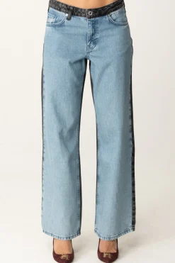 Karl Lagerfeld Jeans a ContrastoWASHED LIGHT BLUE BLACK