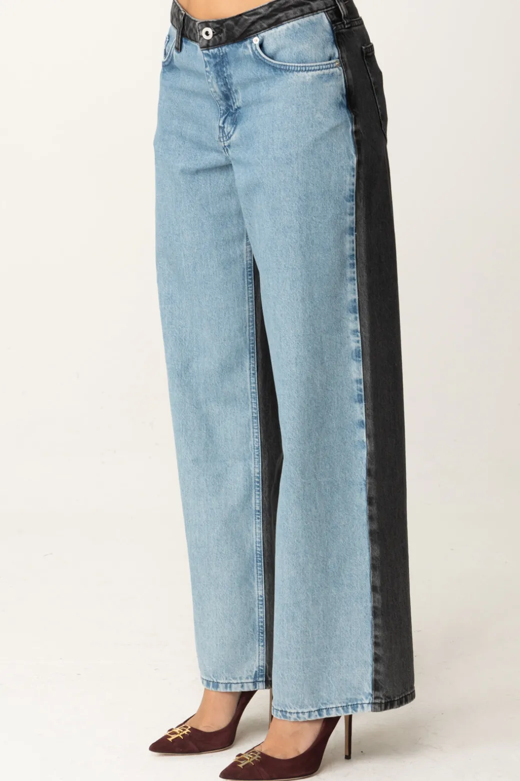 Karl Lagerfeld Jeans a ContrastoWASHED LIGHT BLUE BLACK