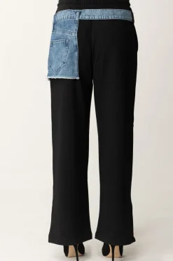 Karl Lagerfeld Pantaloni con Inserto In JeansBLCK/STONE WSHD BRGHT BLU