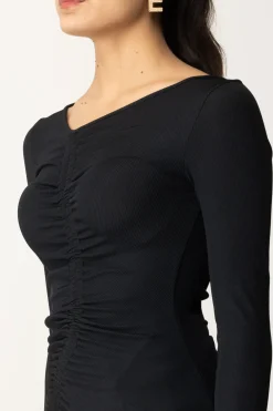 Karl Lagerfeld Top con ArricciaturaBLACK