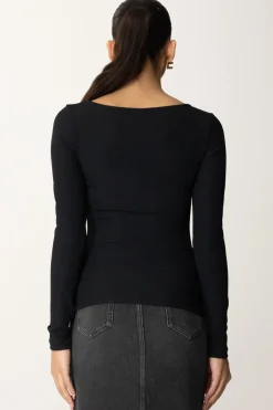 Karl Lagerfeld Top con ArricciaturaBLACK