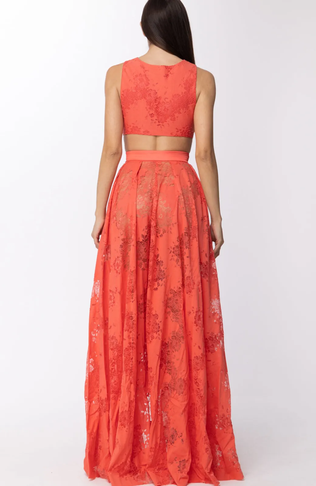 Les Bourdelles Des Garcons Abito Lungo Asimmetrico LaseratoCORALLO