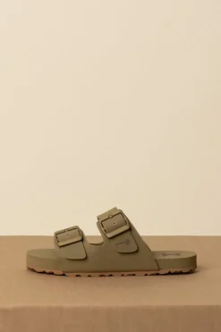 Manebi Sandali con Fibbie Eva SwimKAKI GREEN